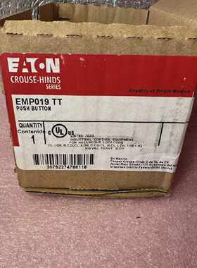 Eaton EMP019 TT Crouse-hinds Pushbutton 600v-ac