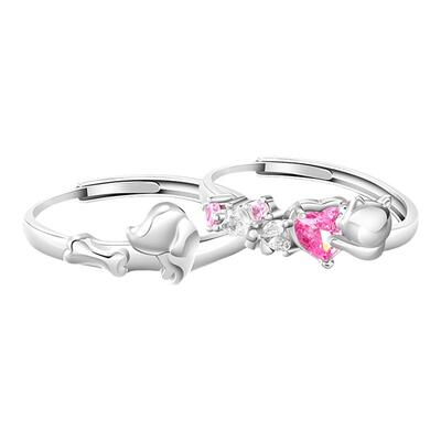 VIVIWELL可爱萌物925银戒指