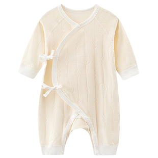 早产儿衣服连体衣48码52码婴儿宝宝小码A类纯棉新生儿护肚和尚服