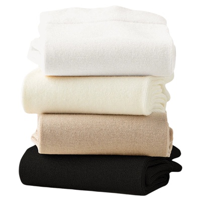 pissa100%纯棉无骨堆堆袜中筒袜