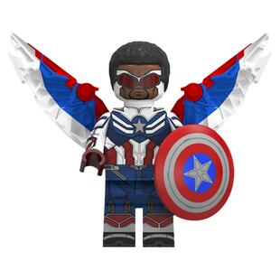 中国积木超英复联第三方内战猎鹰美队冬兵拼插儿童玩具积木小人仔