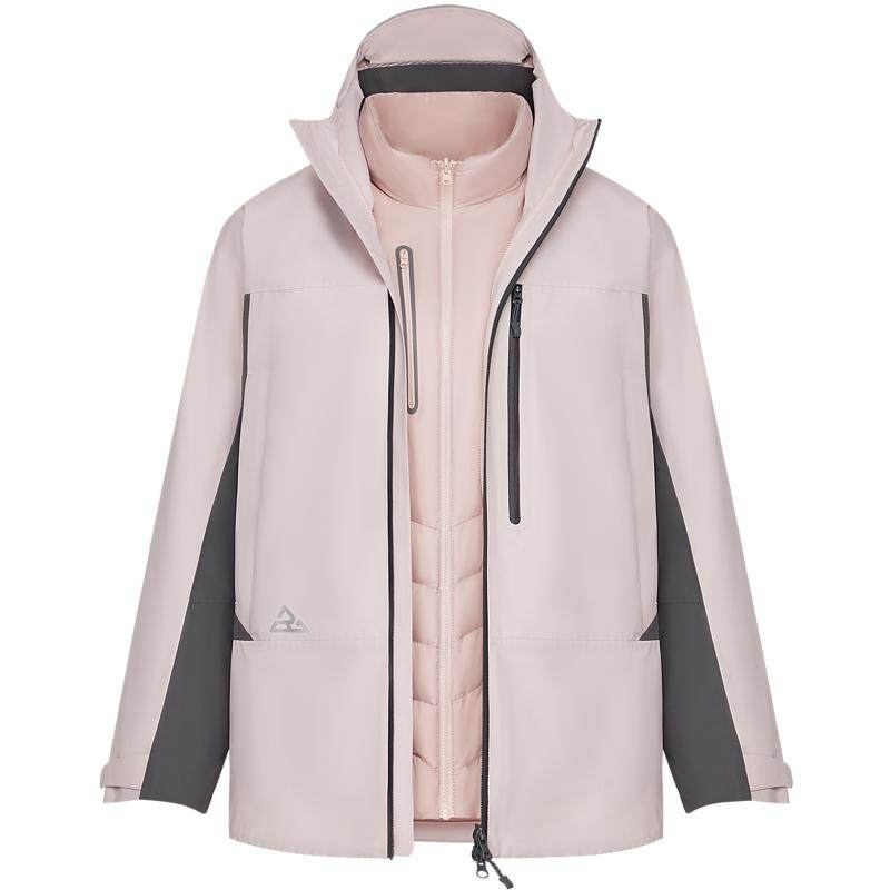 【鹅绒羽绒服】波司登奥莱防风夹克连帽外套户外三合一
