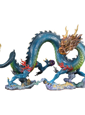 黄铜龙腾四海生肖龙大摆件家居客厅老板办公室装饰品新年贺岁礼品