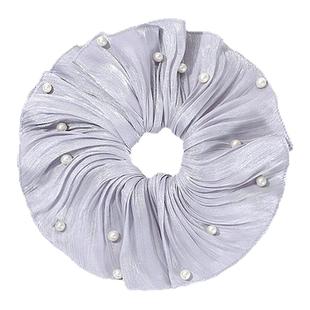 DODOGOGO褶皱珍珠发圈女大号大肠头饰2025新款高级感头绳气质发饰