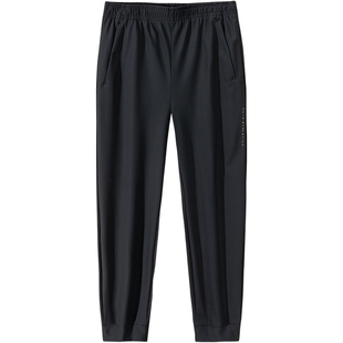 安踏加绒运动长裤男秋冬季高弹健身跑步针织运动裤子152447323N