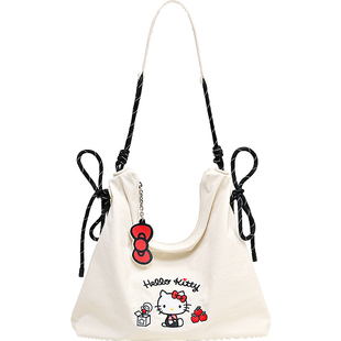 TOUTOUhellokitty三丽鸥凯蒂猫联名帆布包单肩斜挎包实用生日礼物