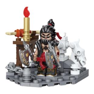 迪库水浒小侠第二季人仔武松李逵燕青华荣公孙胜潘金莲积木玩具