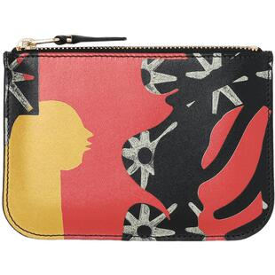 IT CDG COMME des GARÇONS Wallet女款拉链零钱包拼色图案钱包