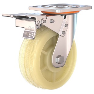 万向轮轮子尼龙轮定转向工业重型小推车板车拉车脚轮承重轱辘4568