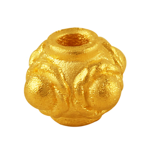 黄金diy迷你隔珠足金999哑光蜻蜓眼转运珠小桶珠散珠手串配件新