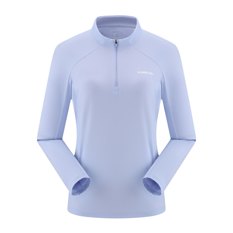 探路者户外速干T恤女运动长袖凉感透气UPF50+防晒徒步登山上衣男