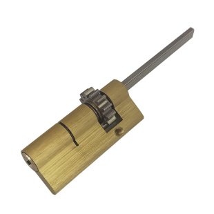 德盾13齿轮防盗门锁芯超C级内外铣槽 全自动指纹电子智能锁铜锁芯