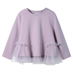 女童t恤春秋宽松长袖网纱洋气儿童纯棉夏季薄款短袖体恤衫上衣