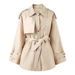 摩登风气质通勤风衣2026年秋季新款简约时尚百搭今年流行翻领外套