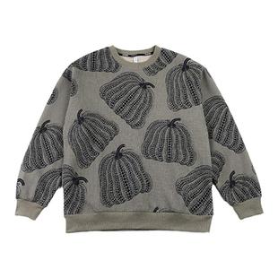 秋冬南瓜美式复古卫衣男士春秋新款宽松大码加绒内搭打底衫加大潮