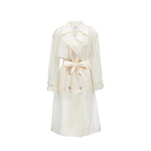 绫致ONLY25春夏新时尚通勤风绑带中长款风衣外套女百搭潮