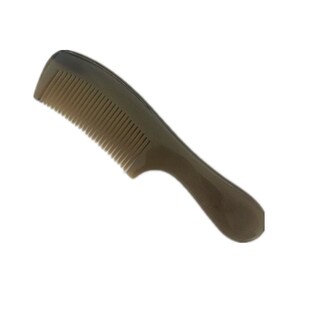 天然正品老牛角 白水牛角梳子 特厚加长按摩梳子 宽齿卷发梳