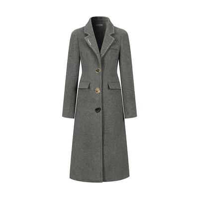 ThreeQuarters拱针收腰呢大衣