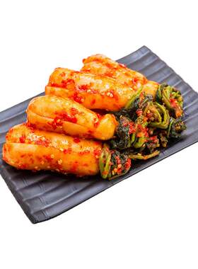 韩国泡菜青年小伙萝卜韩式辣白菜