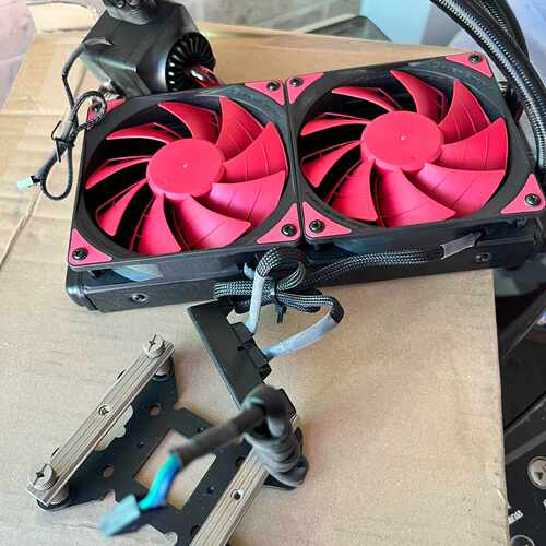 【议价-可维修】九州风神GAMER STORM 240水冷散热器 红色款 两