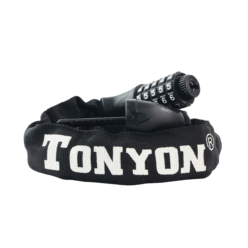 TONYON自行车锁防盗密码链条锁电动电瓶车锁摩托车便携式单车配件