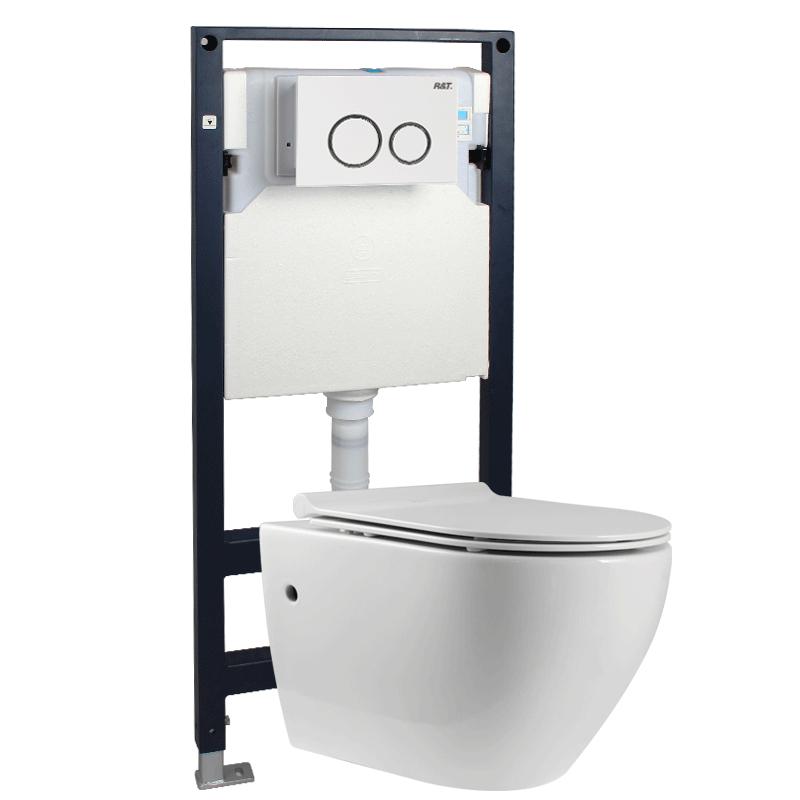 瑞尔特壁挂式马桶悬挂式墙排坐便器入墙式家用卫生间隐藏式水箱