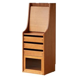 复古可移动边柜卧室床头柜小型化妆台储物柜多功能边柜MCM秘书柜