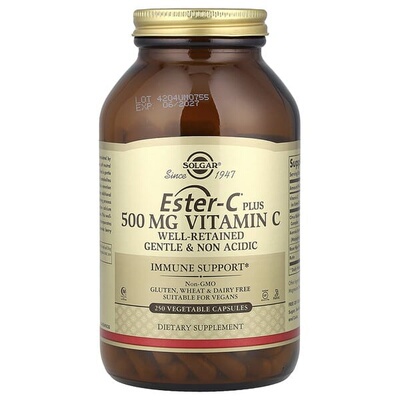 Solgar索尔加Ester-C维生素C复合胶囊VC温和无酸机体抵抗帮助焕活