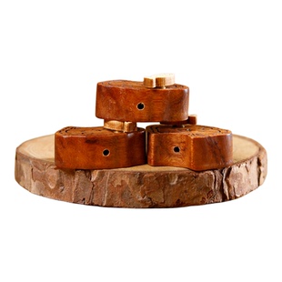 黑檀木料小猫吃鱼可旋转卡通配件手工diy文玩手机包包小提溜配饰