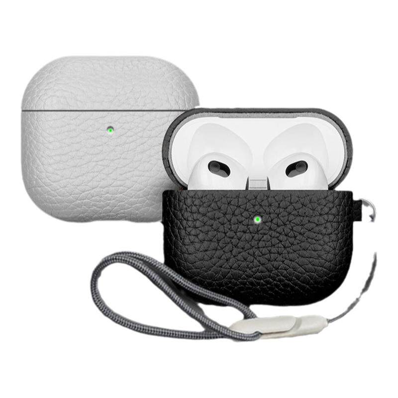 适用苹果AirPods4耳机真皮保护套
