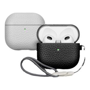 适用苹果AirPods4耳机真皮保护套AirPod4保护壳官方壳全包黑色耳机皮质硬壳四代AirPodpro第4代耳机盒商务