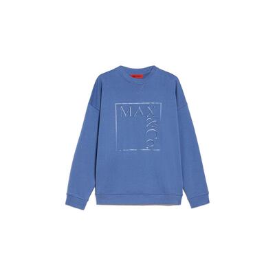 MAX&Co.女装简约宽松Logo刺绣细节棉绒卫衣6921025302