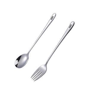 庆展 304不锈钢勺子家用小汤勺西餐勺雪糕勺儿童勺圆匙冰匙长柄勺