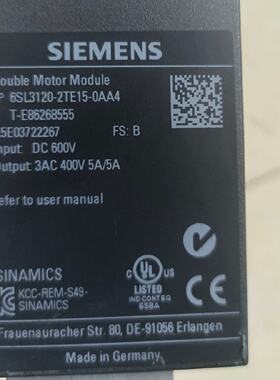 溢价-双轴驱动器6SL3120-2TE15-0AA4 德国制