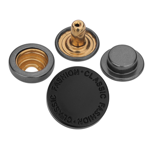 免缝按扣羽绒服扣子四合扣衣服暗扣自动扣纽扣按压式黑色子母扣