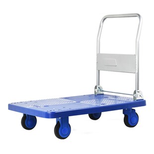 加厚折叠方管手推车家用静音平板车便携手拉车搬运车拉货车小推车