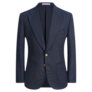 【纯羊毛布雷泽】PYFZ金扣商务休闲男士西装外套西服正装修身单西