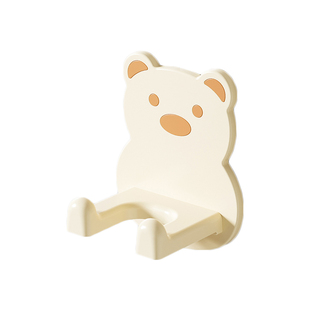 小熊吹风机置物架懒人风筒支架吹风机收纳免打孔奶油风电吹风支架