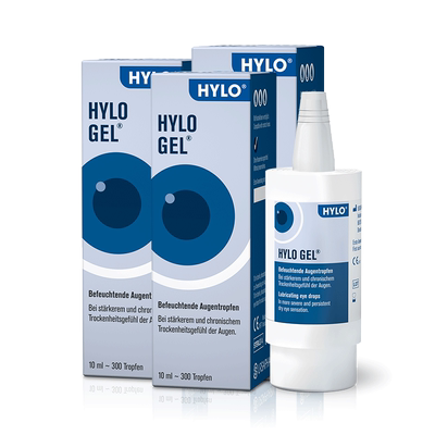 【自营】德国海露HYLO GEL滴眼液缓解眼疲劳眼药水10ml*3干眼玻璃