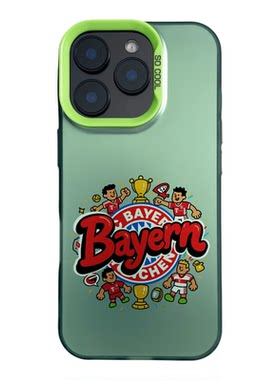 拜仁涂鸦队徽手机壳适用苹果15ProMax学生16高级15Plus耐磨iPhone17Air防摔14动漫13Plus/12mini磁吸