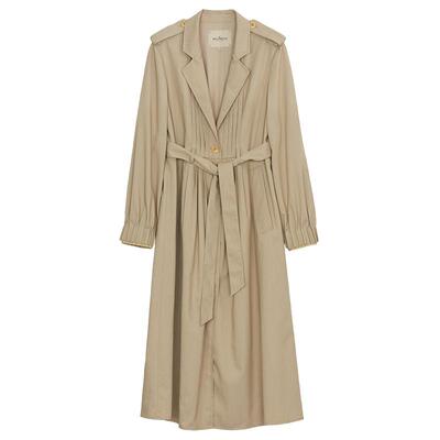 谜底长风衣女士秋新品通勤风优雅知性宽松垂感外套243ME1169
