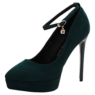 2026年春秋新款超高跟鞋防水台厚底细跟恨天高一字扣带单鞋女小码