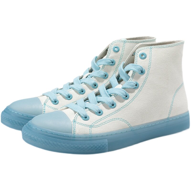 Feiyue/飞跃女鞋变色高帮帆布鞋新款百搭韩版潮流果冻底休闲鞋女