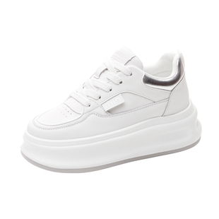 内增高7cm小白鞋女2026春季新款小个子厚底松糕女鞋爆款休闲板鞋