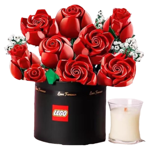 【新年礼物】LEGO乐高10328/10374/10342玫瑰粉黛礼盒花篮积木