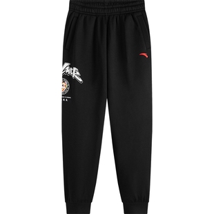 新年款安踏儿童装男童加绒保暖裤子2026马年新款本命年女童棉长裤