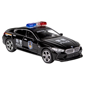 警车款六开门声光合金车模132