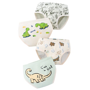 男童三角内裤夏季薄款宝宝a类纯棉小短裤卡通全棉男童四角平角裤