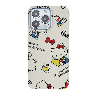 可爱卡通KT凯蒂猫15pro菲林壳iphone13手机壳苹果12mini全包壳14pro菲林防摔软壳11xsmax半包壳78xr软妹少女