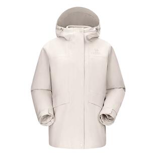 骆驼户外岩野冲锋衣女款三合一加绒加厚外套防风防水登山服装男